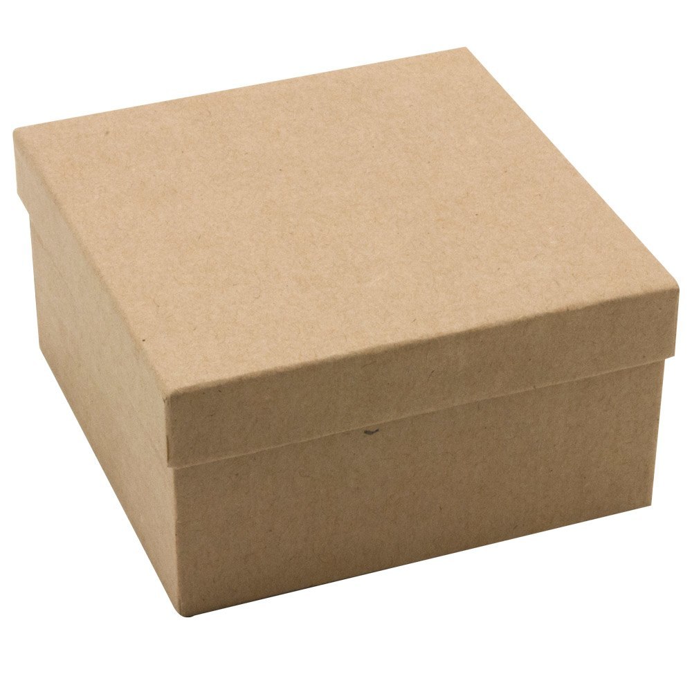 Brown Kraft Paper Cotton Filled Jewelry Gift Boxes #34