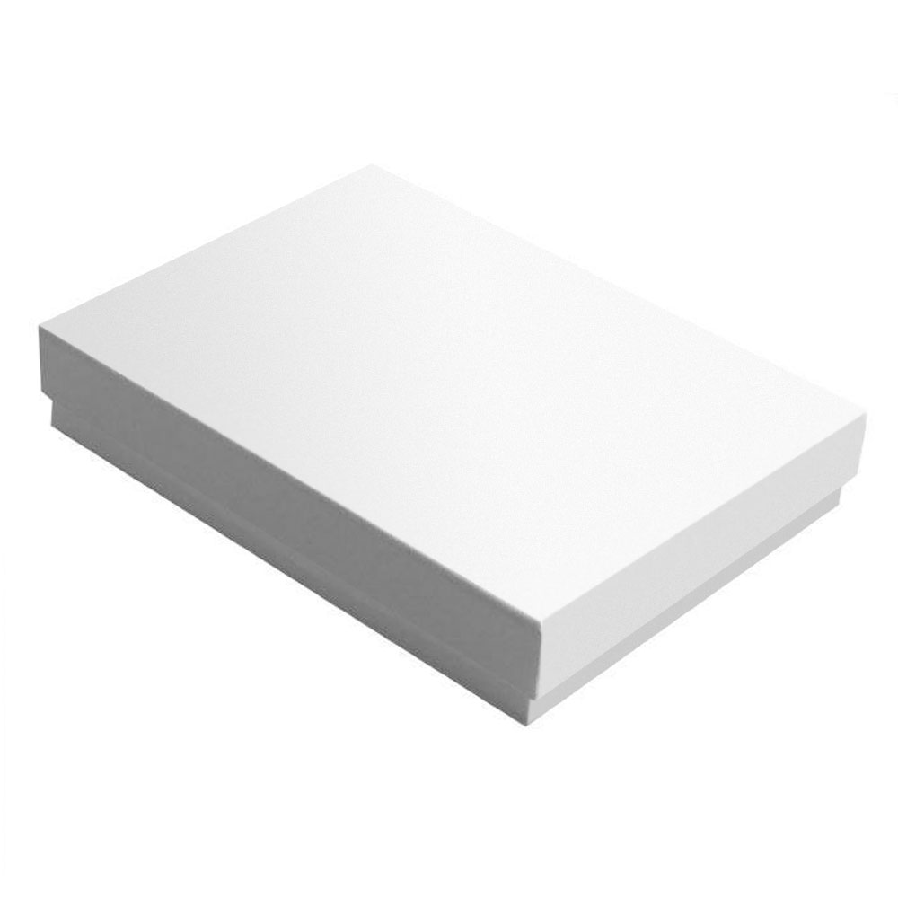 Gloss white large cotton filled gift packaging box