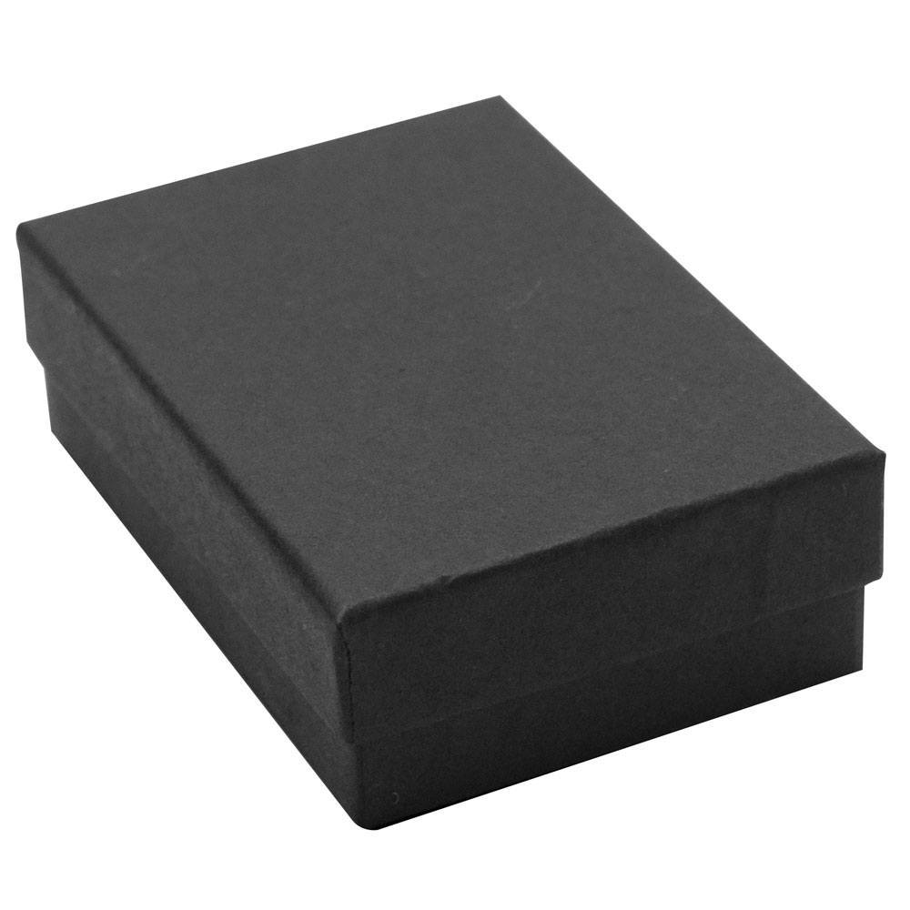 Matte Black Paper Cotton Filled Jewelry Gift Boxes #32