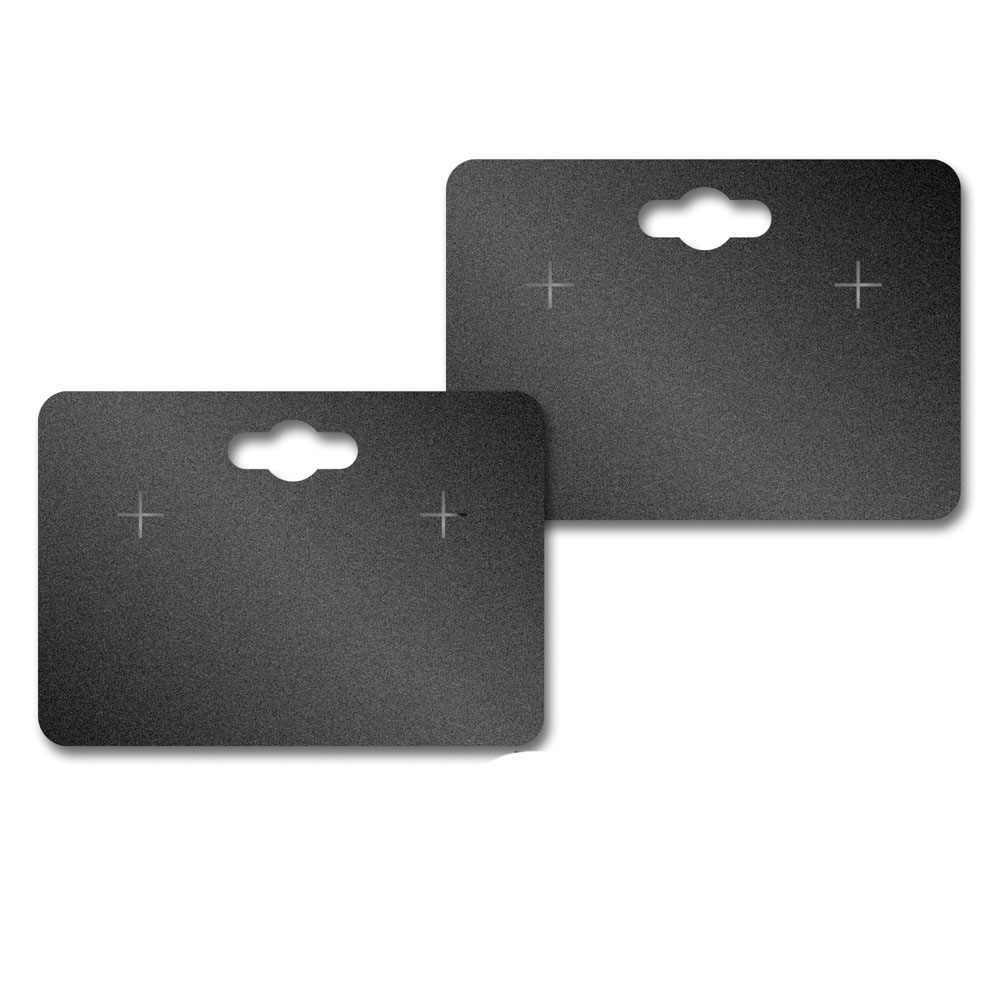 Shimmer Black Earring Card with keyhole 1-3/4