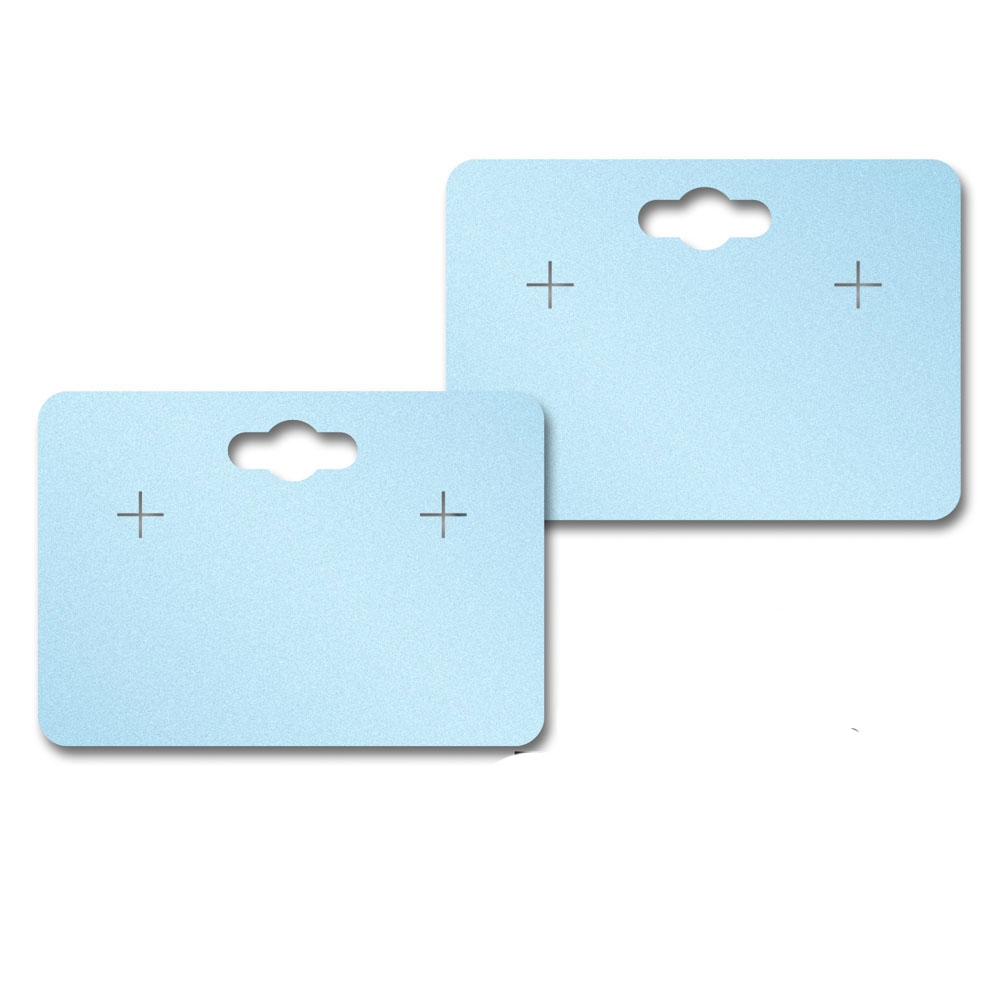 Shimmer Blue Earring Card with Keyhole 1-3/4