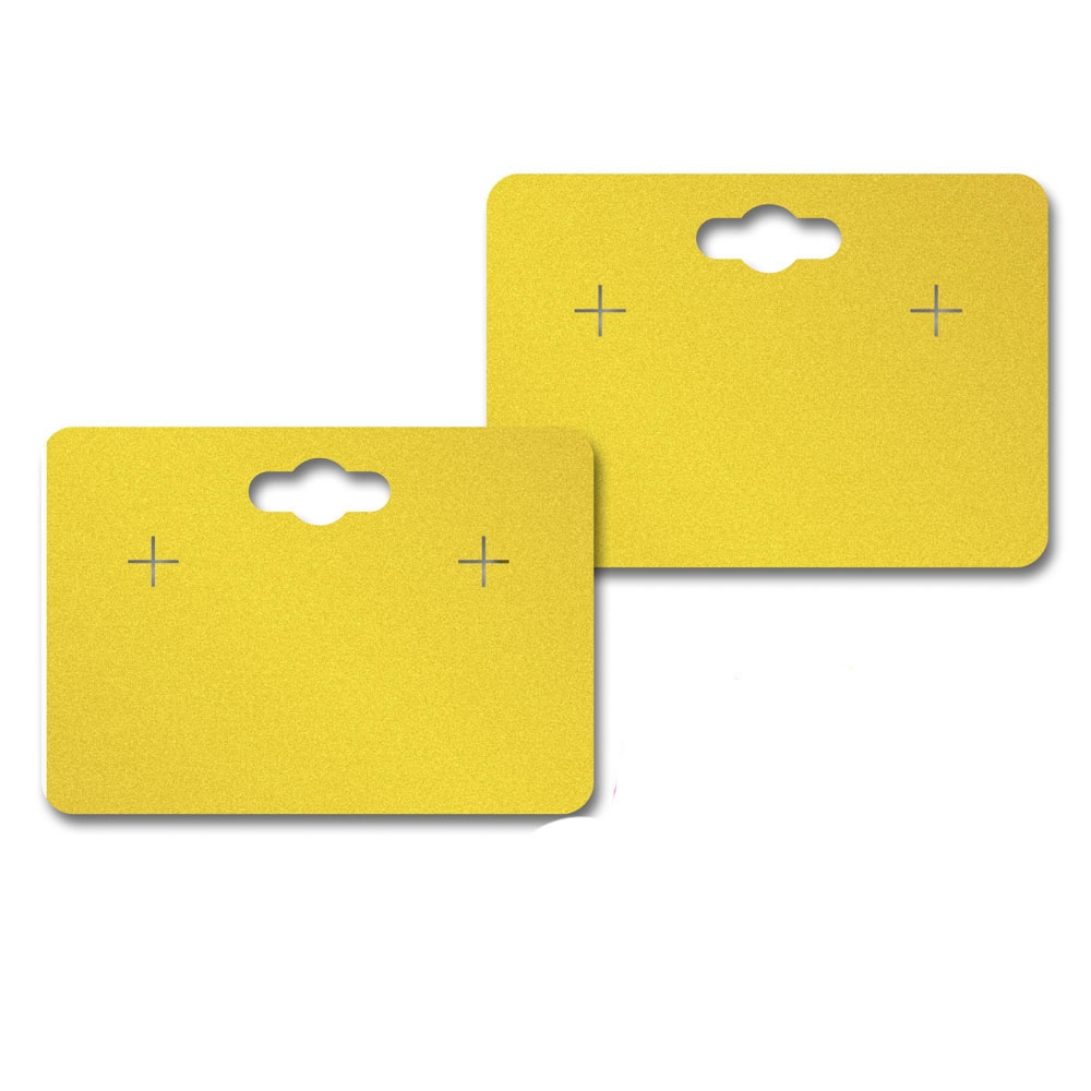 Shimmer Gold Earring Card With Keyhole 1-3/4