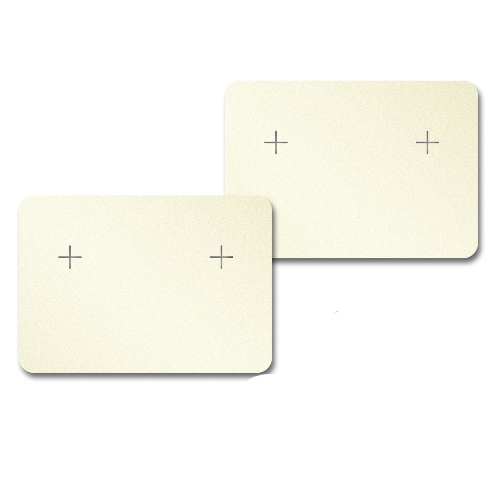 Shimmer White Gold Earring Card 1-3/4