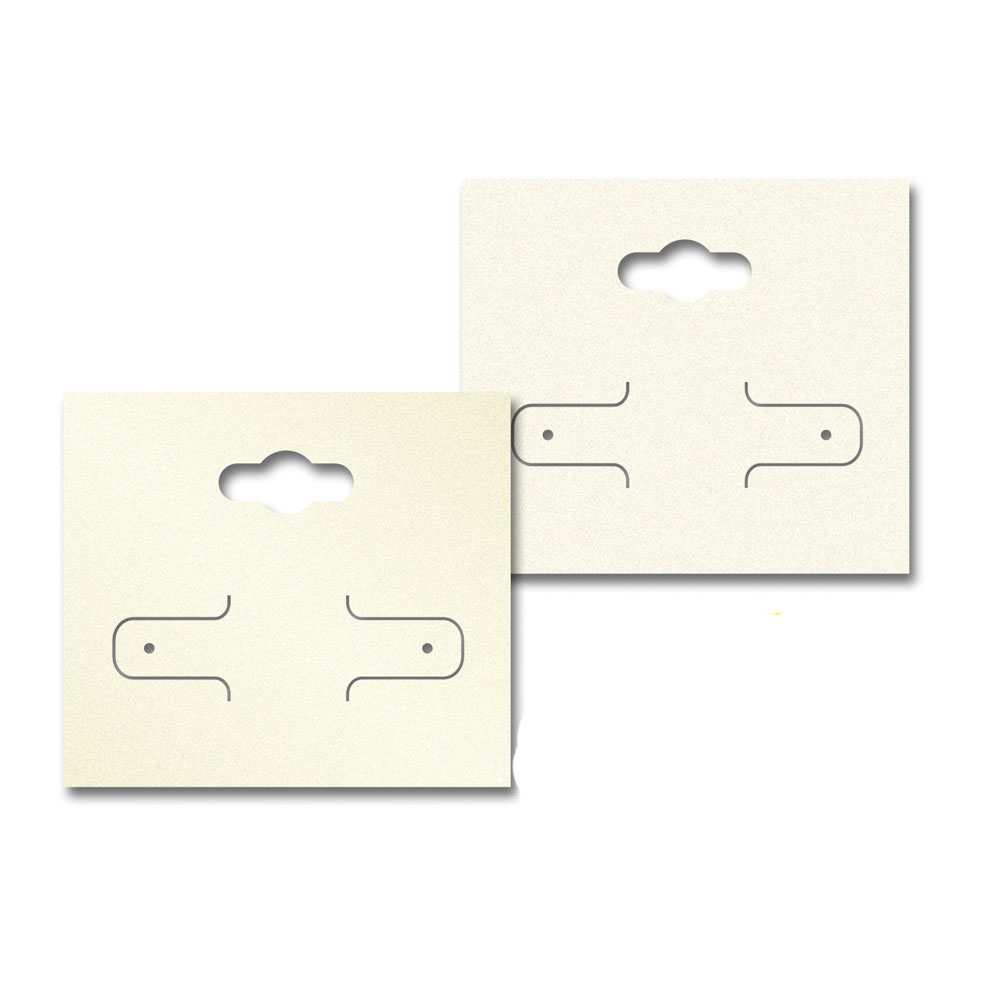 Ivory Earring Card With Keyhole 2-1/8