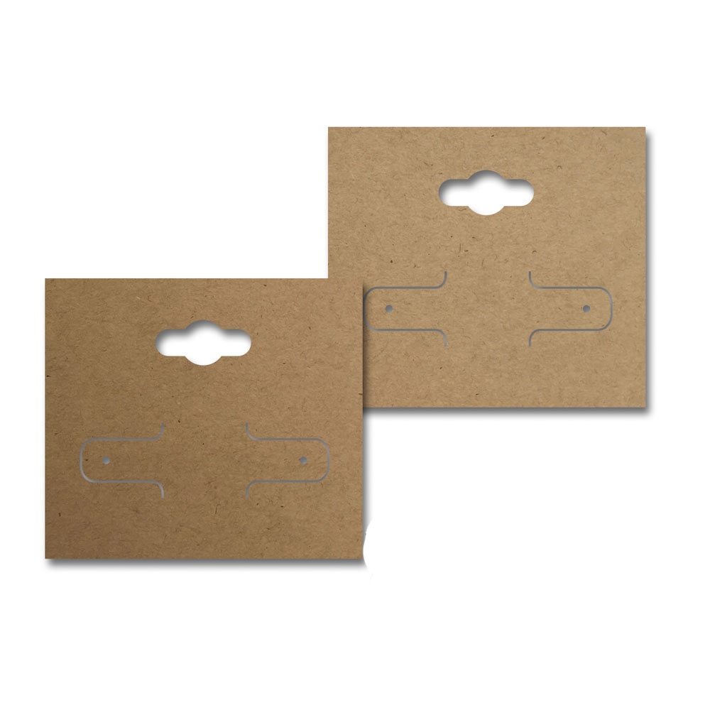 Kraft Earring Card with Keyhole 2-1/8