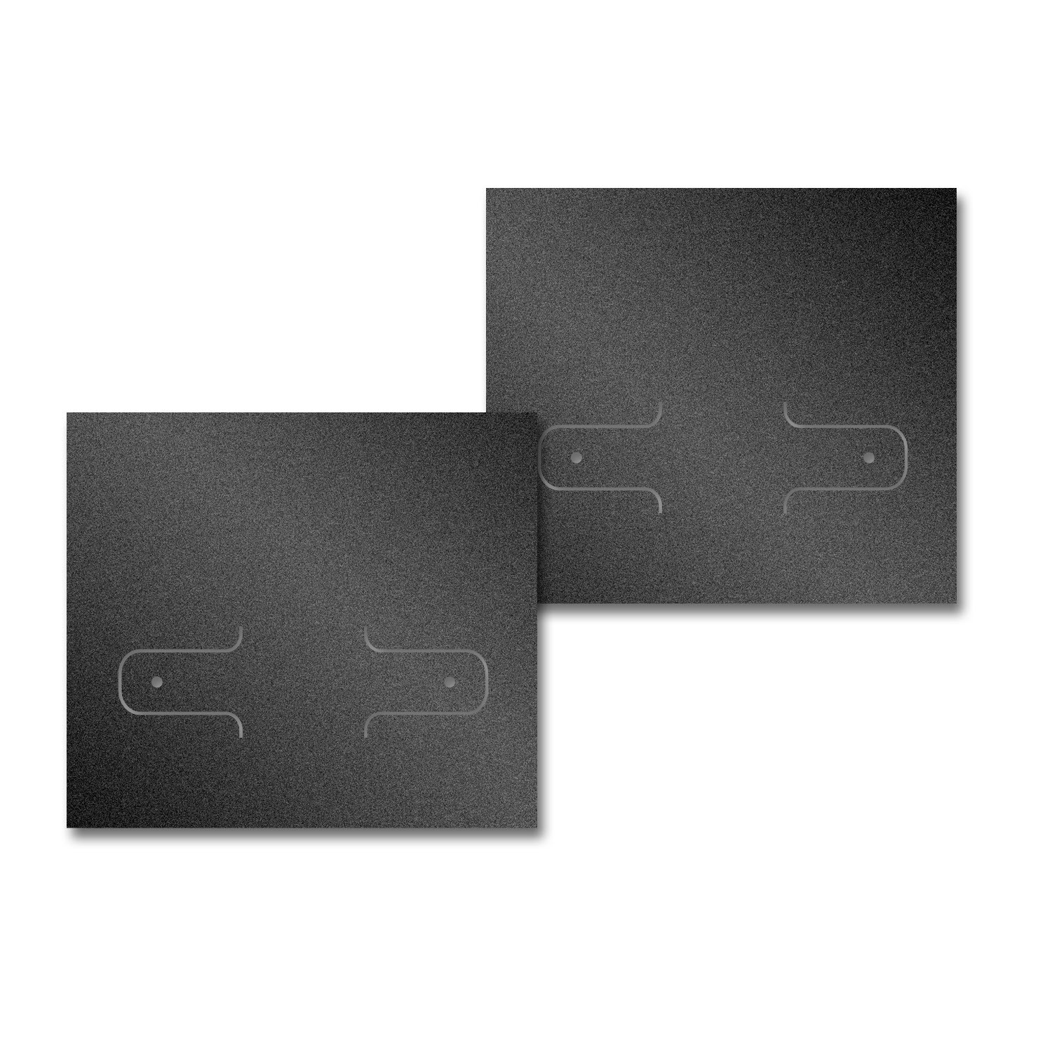 Shimmer Black Hoop Earring Black Card 2-1/8