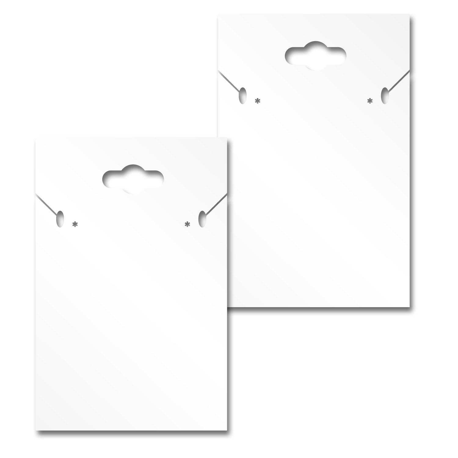 Hanging Shimmer White Custom Necklace and Earring Card 2