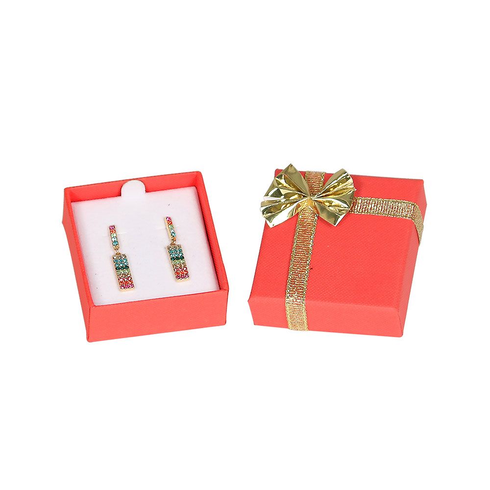 Open Red & Gold jewelry earring gift packaging boxes