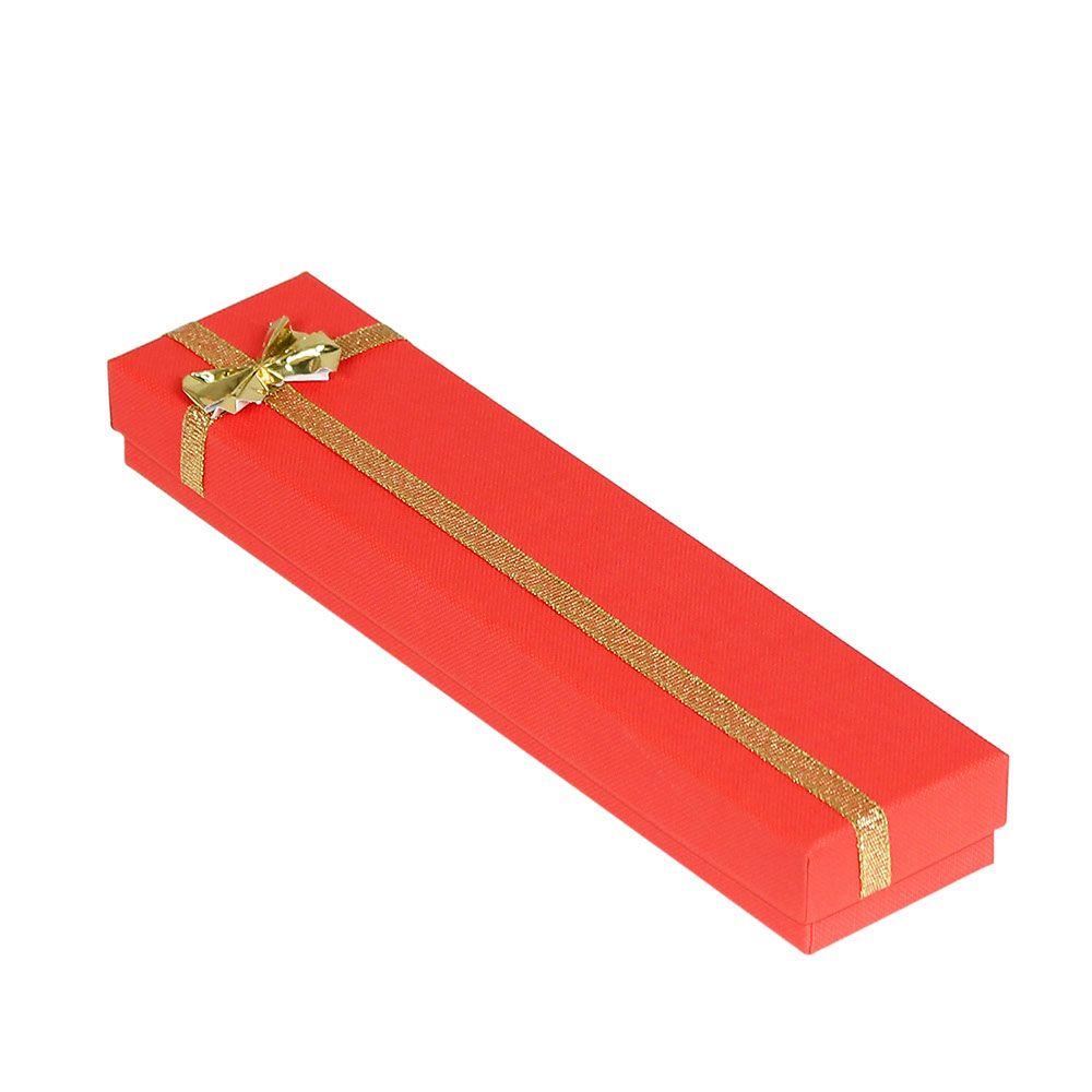 Red Linen Bow Tie Jewelry Bracelet or Watch Gift Packaging Boxes