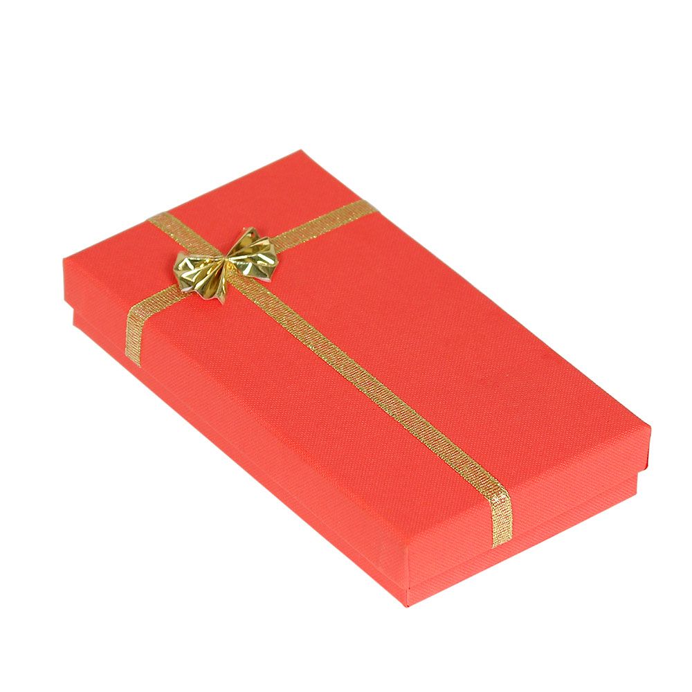 Red Linen Bow Tie Jewelry Combination Gift Packaging Boxes