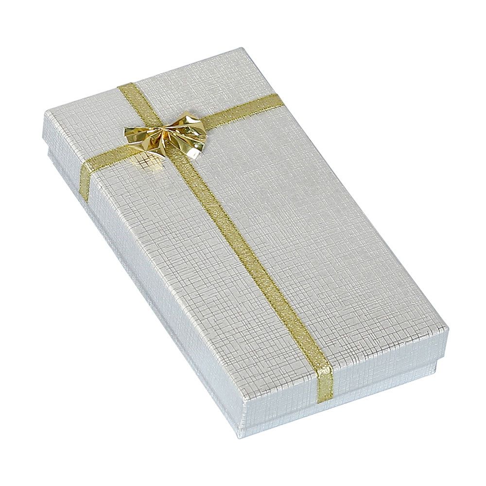 Silver Linen Bow Tie Jewelry Combination Gift Packaging Boxes