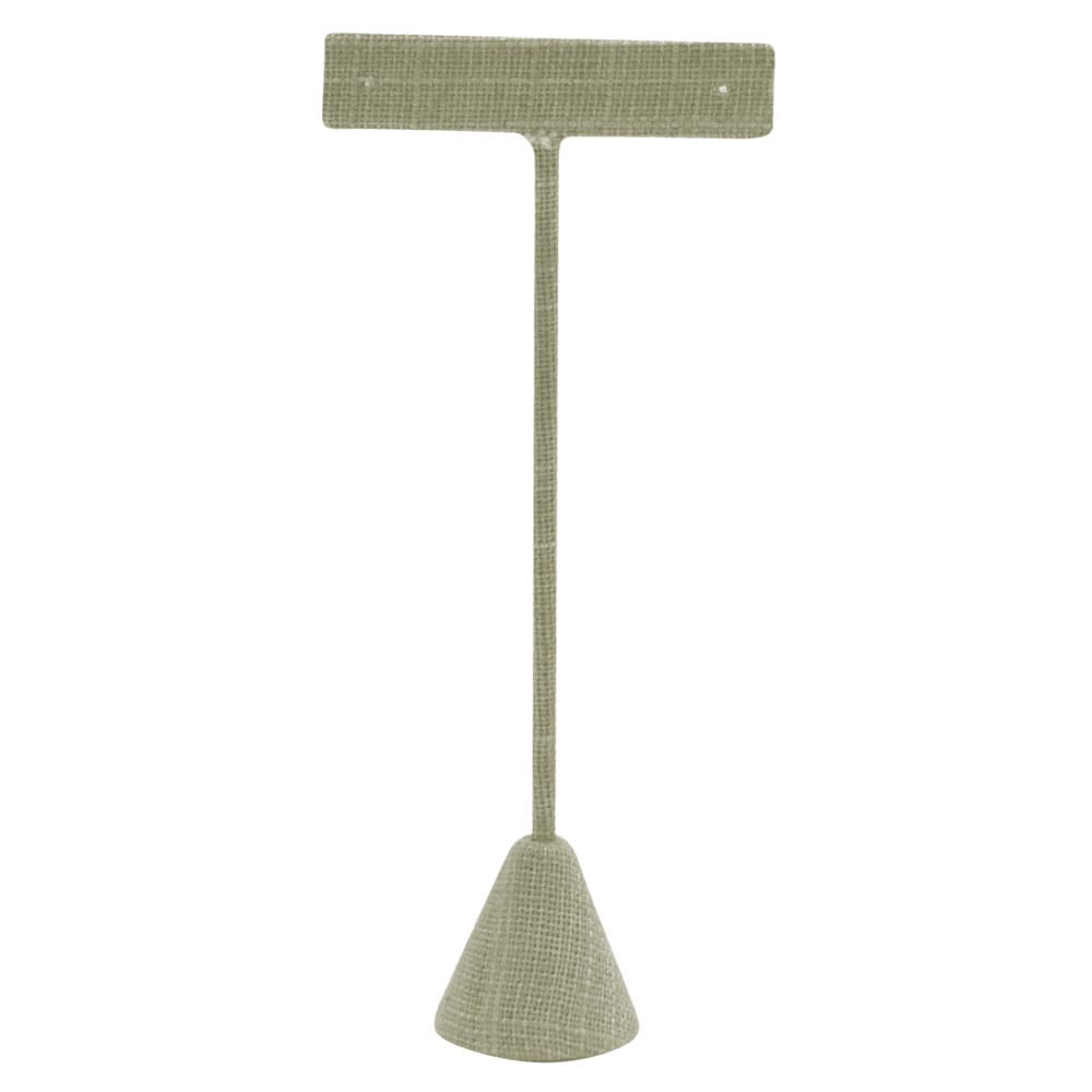 Grey Linen Jewelry Earring T Stand, 6-3/4