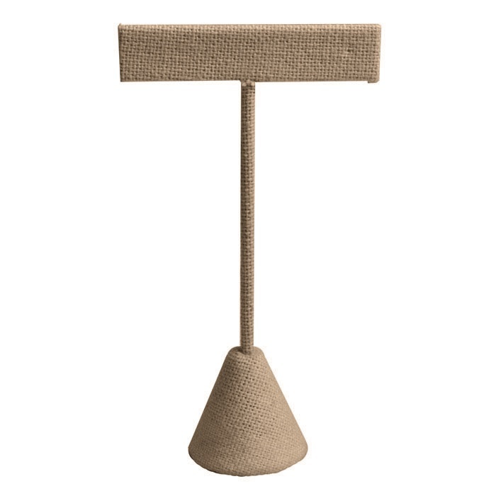 Brown Burlap Jewelry Earring T Stand, 5-3/4