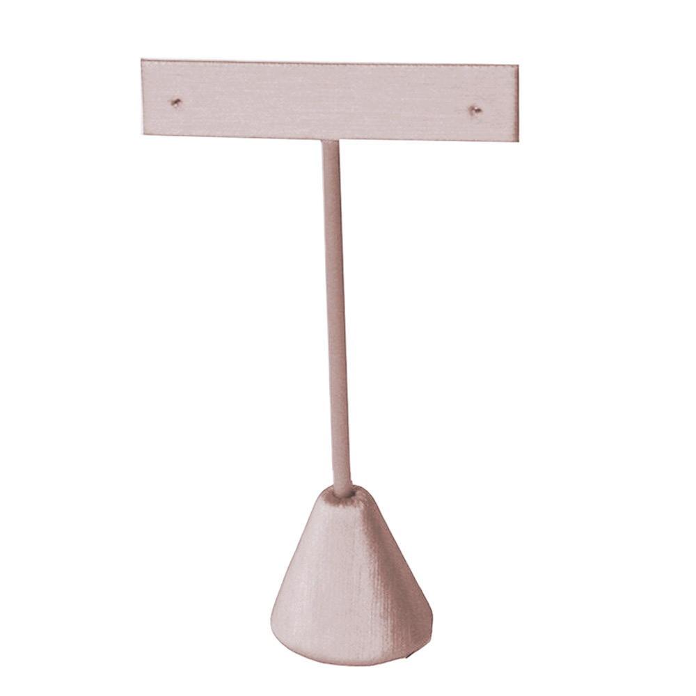 Champagne Pink Leatherette Jewelry Earring T Stand, 4-3/4