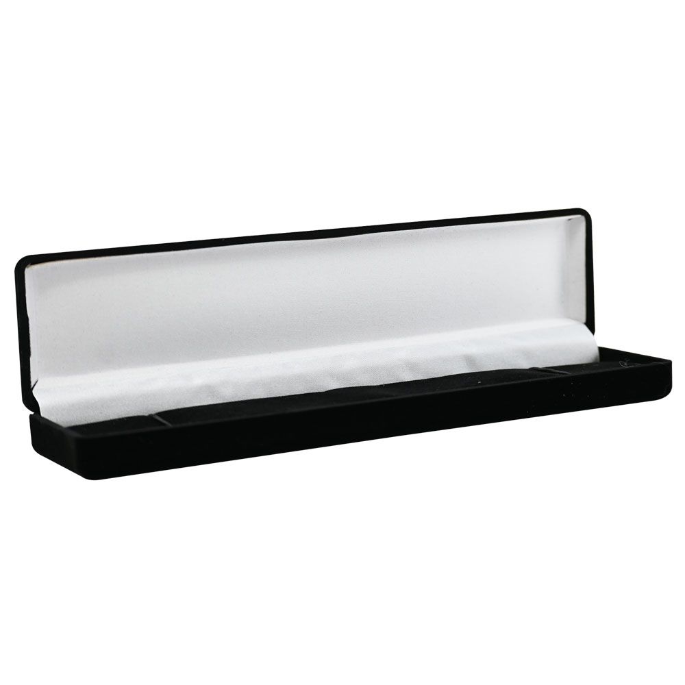 Black Flocked Velour Jewelry Bracelet Boxes 