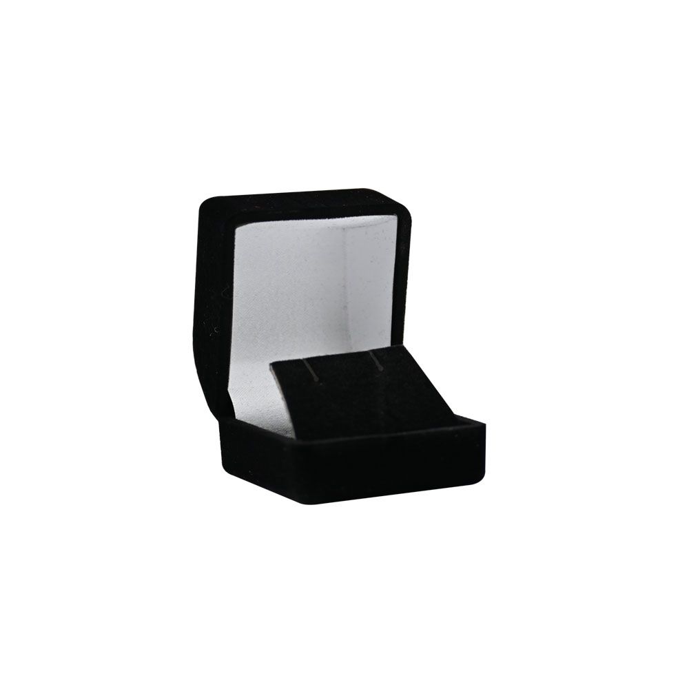 Black Flocked Velour Jewelry Earring Boxes