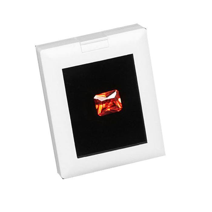 White Plastic Glass Top Gemstone Display Box