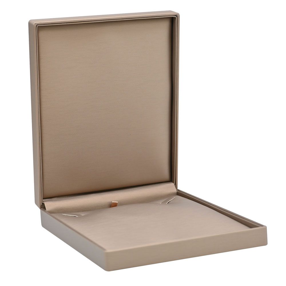 Bronze Leatherette Jewelry Necklace / Chain Gift Boxes