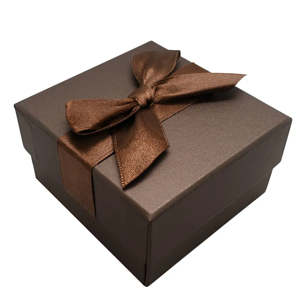 Luxury Bronze Leatherette Jewelry Pendant Gift Boxes