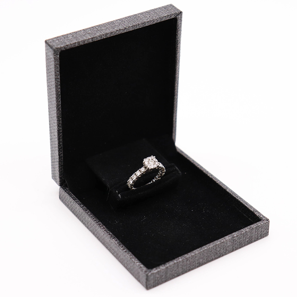 Steel Grey Wedding Ring Engagement Box