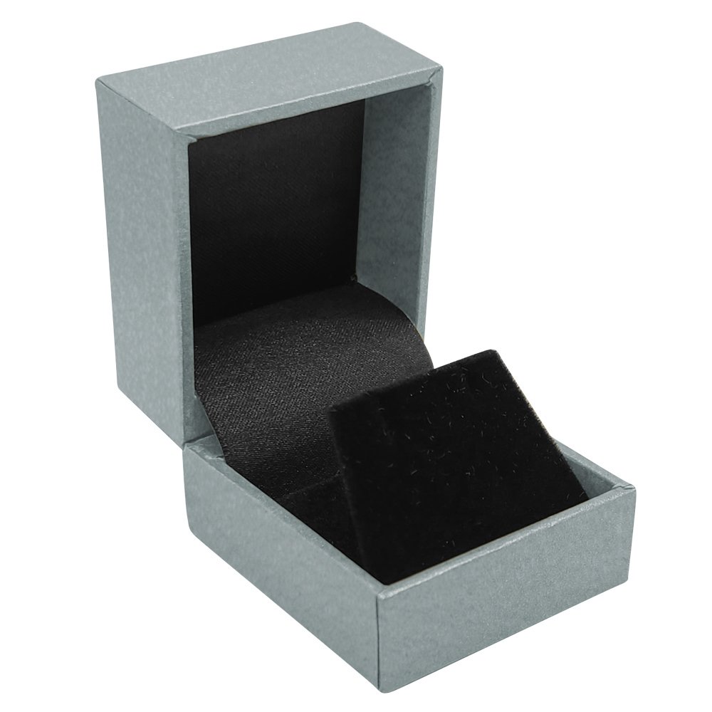 Metallic Silver Leatherette Jewelry Earring Boxes