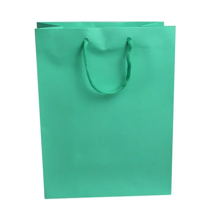 Aqua Tote Gift Shopping Bags, 8 x 4 x 10