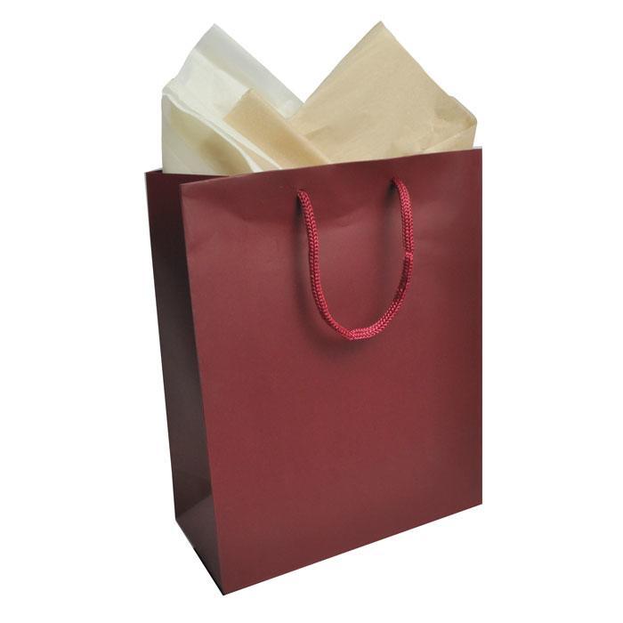 Burgundy shop gift bags