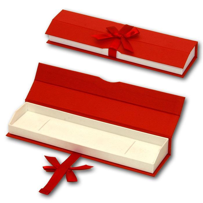 Red Jewelry Gift Boxes for Jewelry Boxes Magnetic Ribbon QUALITY