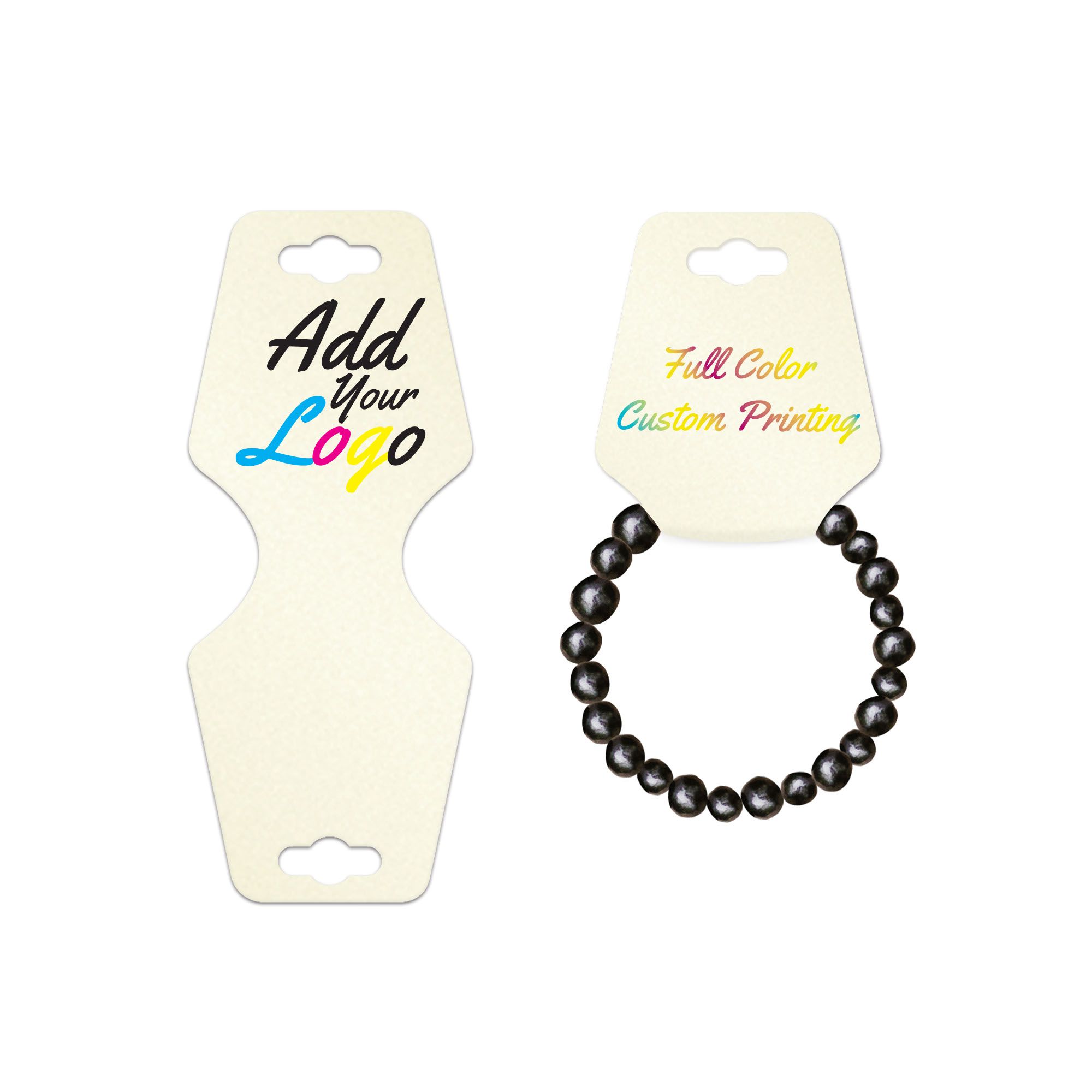 Shimmer White Gold Folding Necklace / Bracelet Card 2-1/2