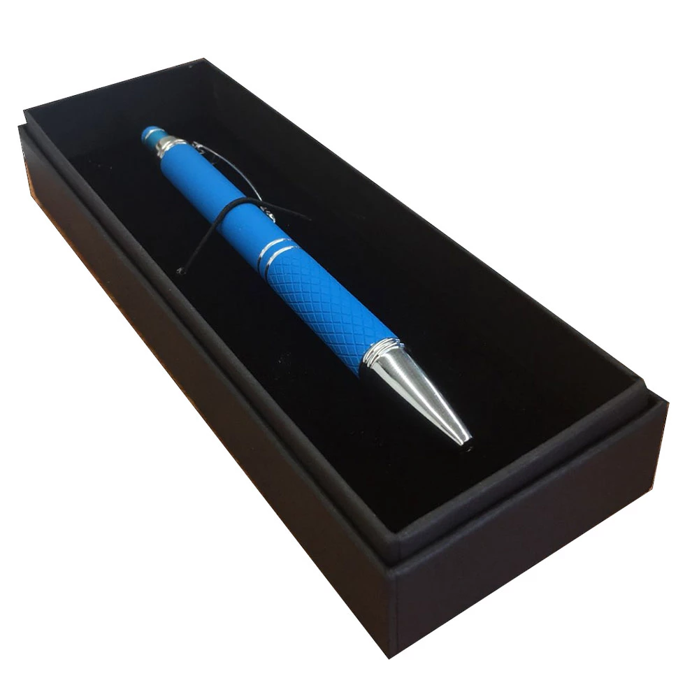 Black Cardboard Pen Box - With Elastic Insert