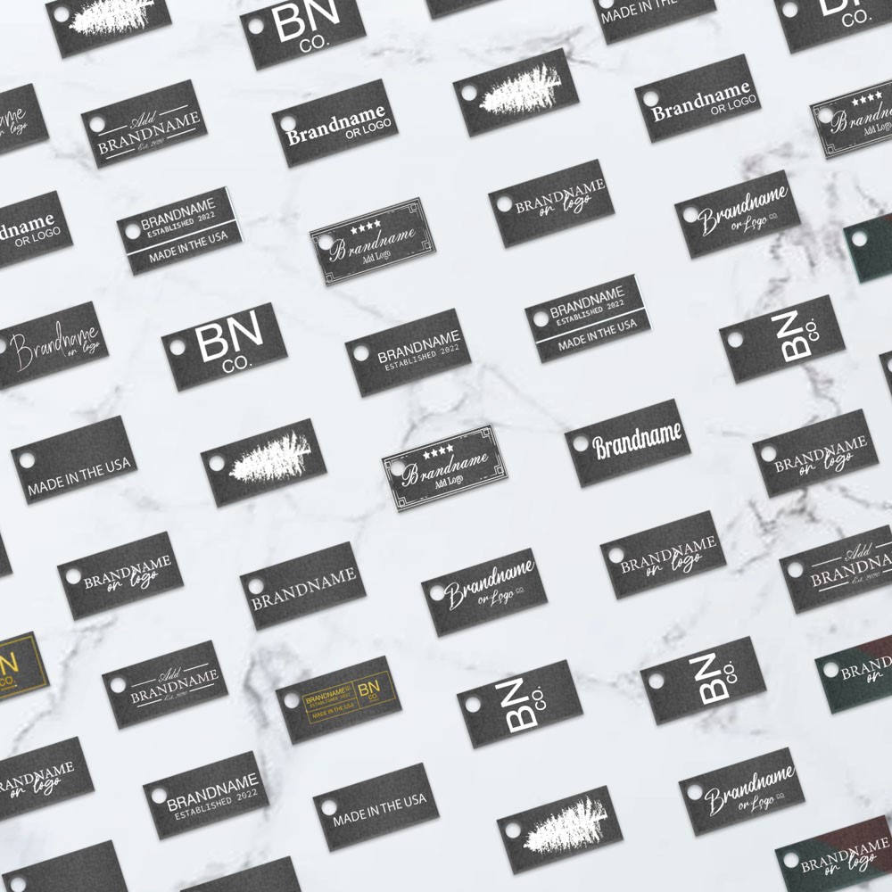 Shimmer Black Custom Hang Tag Rectangle - 1