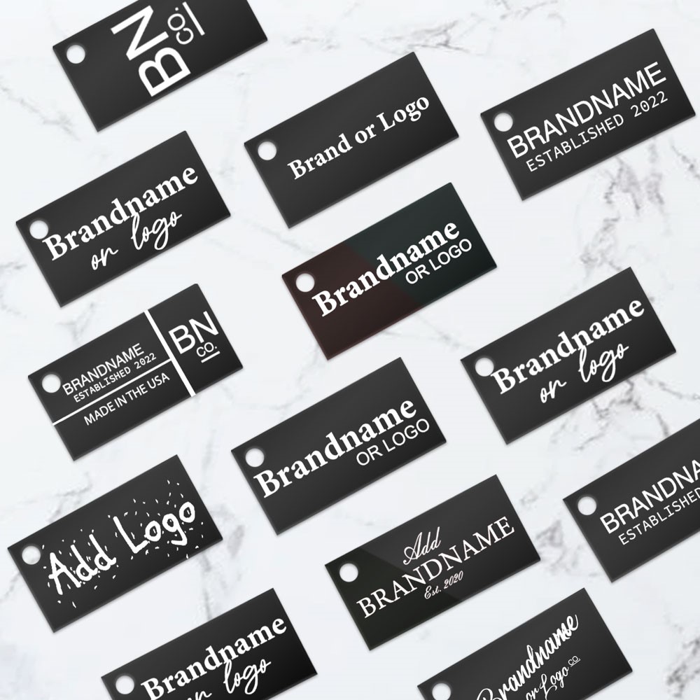 Matte Black Custom Hang Tag Rectangle - 1