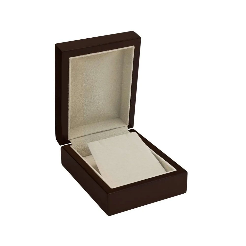 Premium Large Brown Veneer Jewelry Earring or Pendant Box