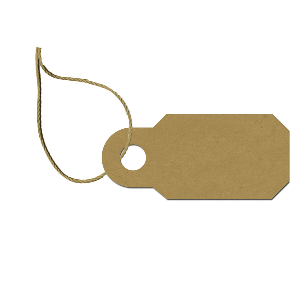 Kraft Pricing Tag with String