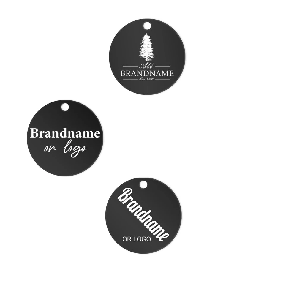 2 Kraft Custom Circle Round Hang Tags with String