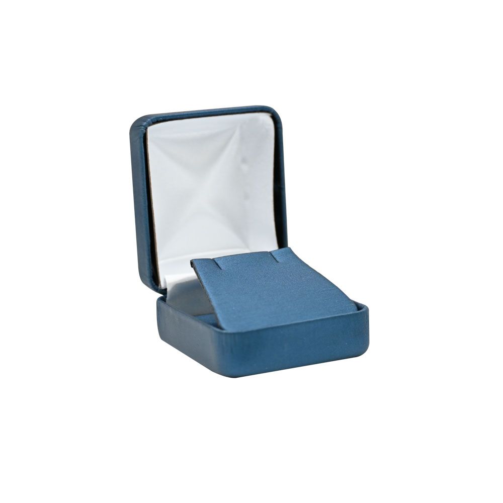 Blue Leatherette Earring Box