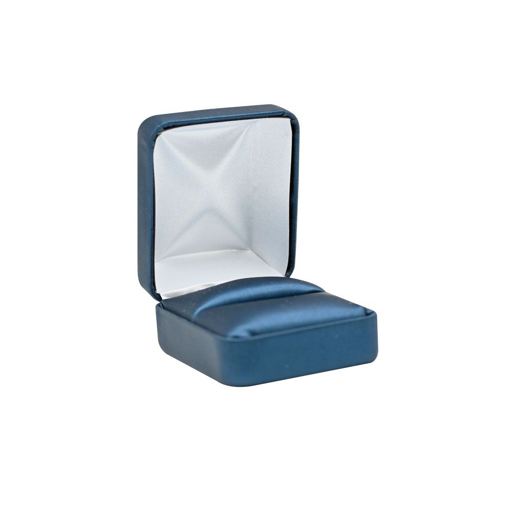 Blue Leatherette Ring Box