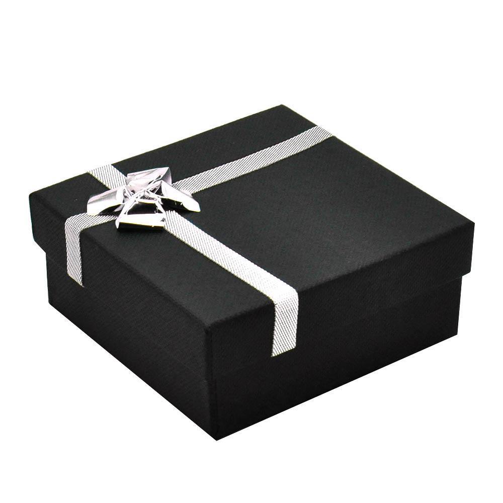 Black and Grey Magnetic Lid Jewelry Necklace Packaging Boxes