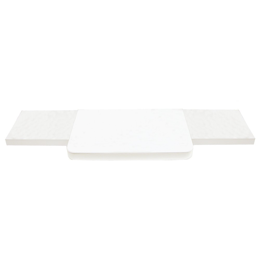 White Leatherette 3 Piece Display Shelf Riser Set